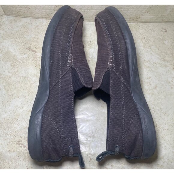 Crocs Canvas Slip On Loafers Brown Mens Shoes Comfort Casual - Picture 6 of 8